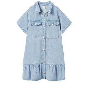 Zara Girls Denim Ruffle Dress